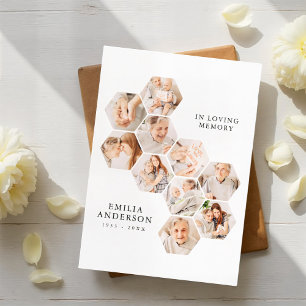 No Loving Memory Memorial Modern 10 Photos Card