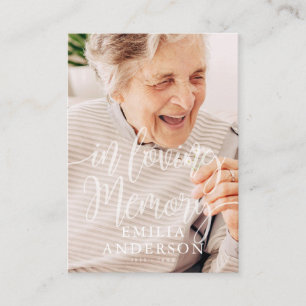 No Loving Memory Memorial Modern Simple Cartão com