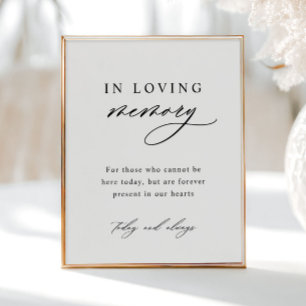 No Loving Memory Minimalist Wedding Poster