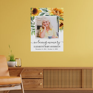 No Loving Memory Sunflower Photo Poster