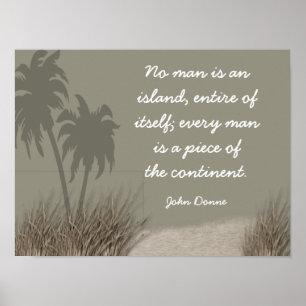 No Man An Island - John Donne Cote - Art Impressão