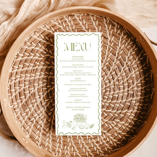 No menu Chá de panela de mercado, Bridal Brunch (Criador carregado)