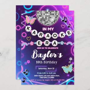 No meu Convite de festas da Era Karaoke