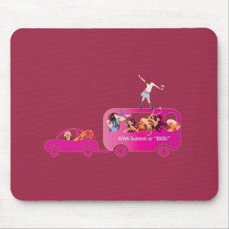 No mousepad do ônibus