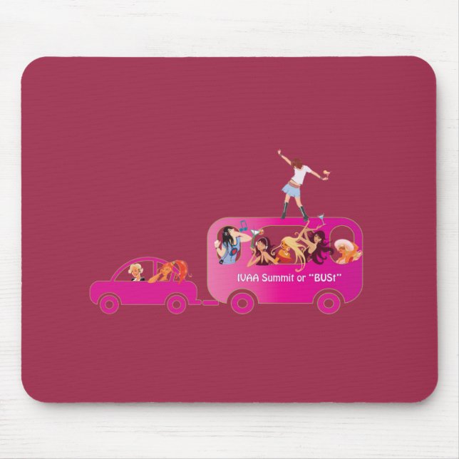 No mousepad do ônibus (Frente)