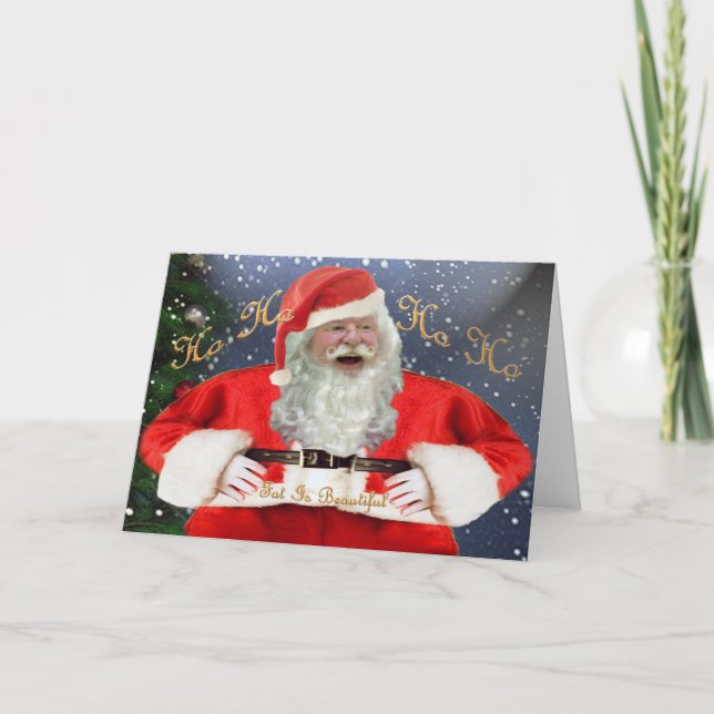 No Natal, seja gentil em engordar Cartões de pesso (Frente)