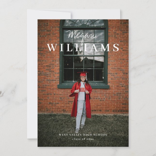 No nome Cartão de Anúncio do Formando de Fotografi (Frente)