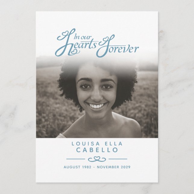 No nosso programa de funeral branco e azul (Frente)