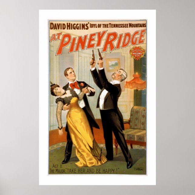 No Piney Ridge Vintage Theater Poster (Frente)