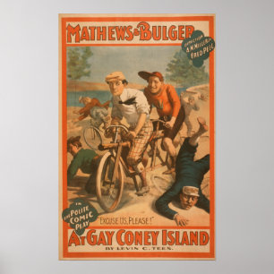 "No poster #1 da comédia musical de Coney Island