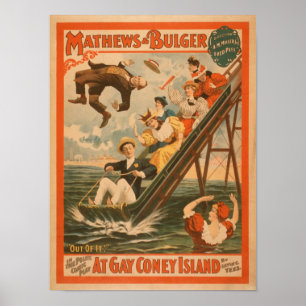 "No poster #2 da comédia musical de Coney Island