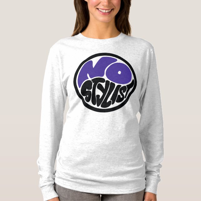 NO STYLIST double purp emblem long sleeve T-Shirt (Frente)