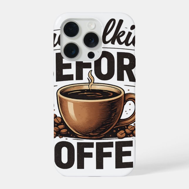 No Talkie Before Coffee – Funny Retro Coffee Lover (Verso)