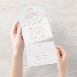 No Último Casamento de Caligrafia Dourada na Rosa