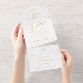 No Último Casamento Dourado Da Caligrafia