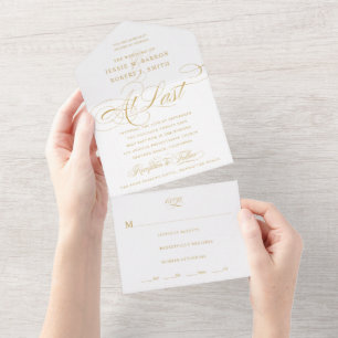 No Último Casamento Dourado Da Caligrafia