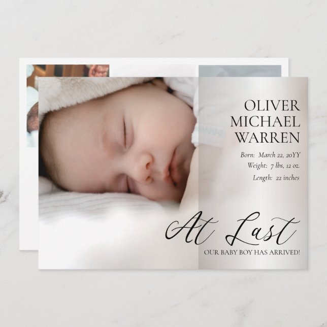 No Último Script 4 Foto Anúncio de Nascimento do B (Frente/Verso)