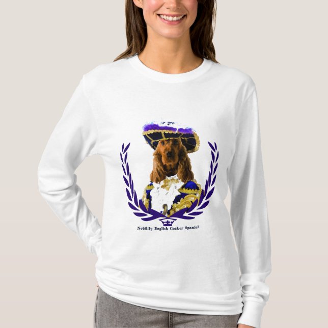Nobreza Brown do t-shirt de cocker spaniel do (Frente)