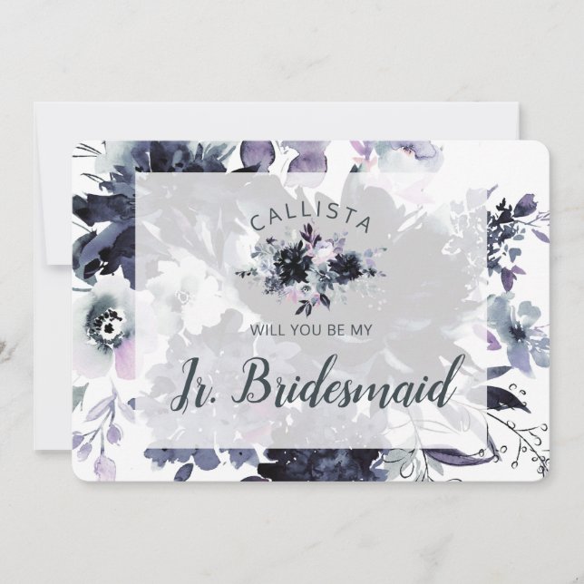 Nocturnal Floral Seja Minha Proposta De Bridesmaid (Frente)