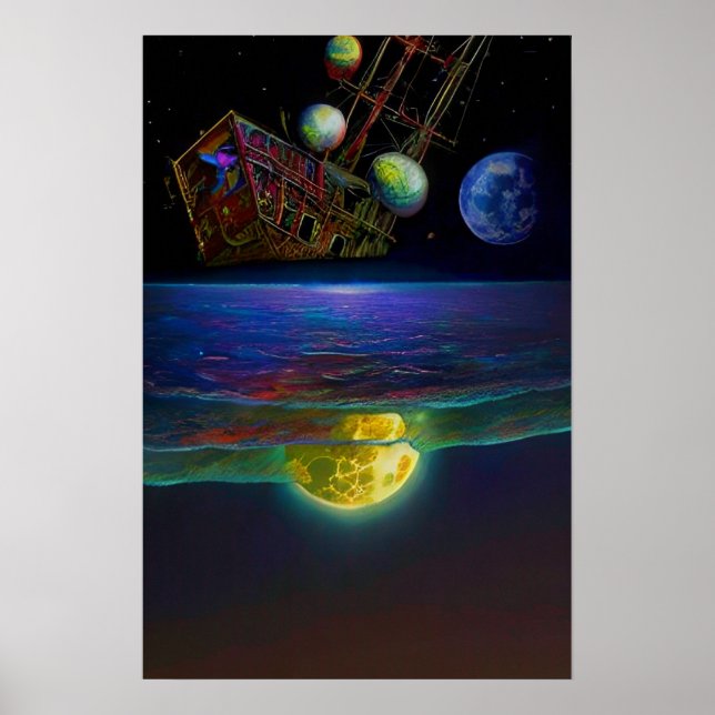 Nocturnal Voyage Psychedelic Dream Pop Poster (Frente)