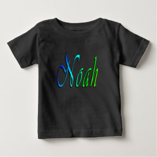Noé, Nome, Logotipo, Camiseta preta de bebé