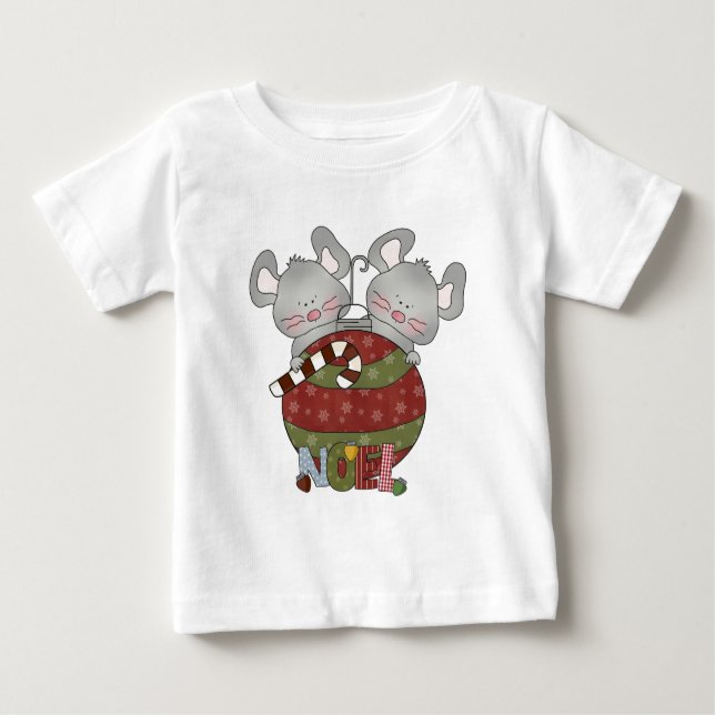 Noel Mice Holiday T-shirts e presentes (Frente)