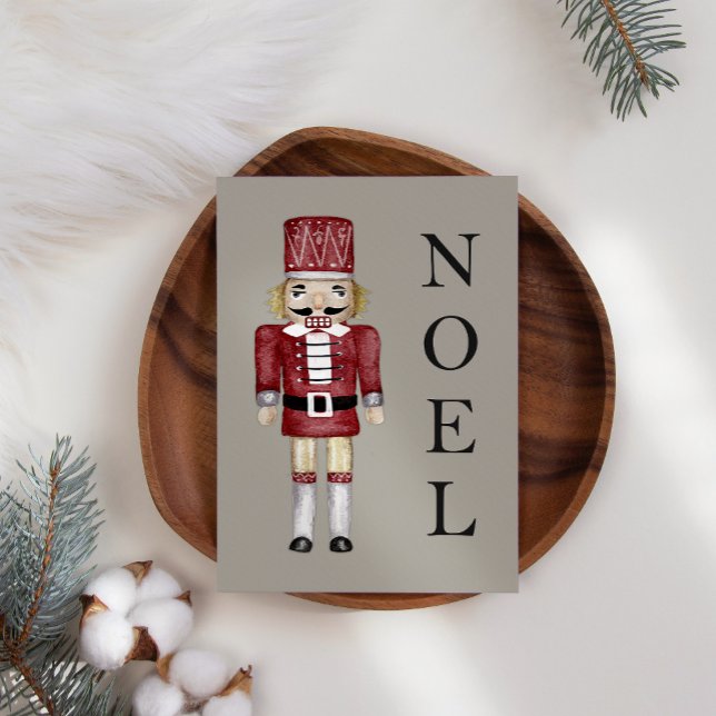 Noel Nutcracker Pine Feriado Cartão de Natal (Criador carregado)