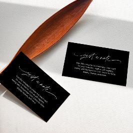 NOIR Cartão de Enclosure de Nota Minimalista