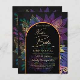Noir Peacock Jewel Tones Casamento Floral