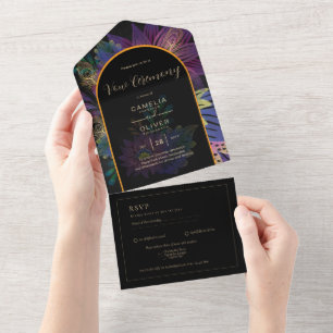 Noir Peacock Jewel Tones Floral VOW Renewer