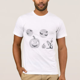 "Noite Assombrada: Horror Design de Camisa T"