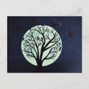Noite Assustadora de Halloween com Cartão Postal d