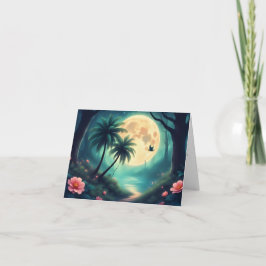 Noite Assustadora Sobre Águas Tropicais - Cartão D