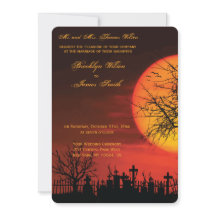 Noite de Convites de Casamento de Halloween