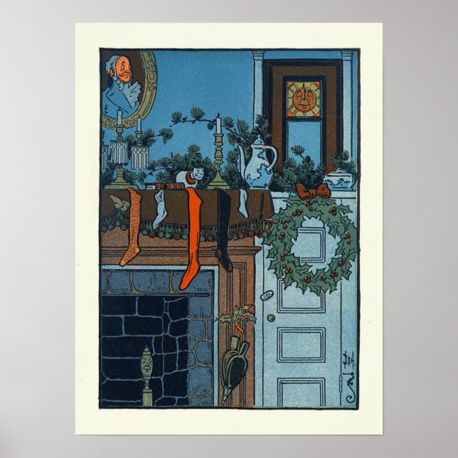 Noite de Denslow antes do Natal - Impressão de Vin (Frente)