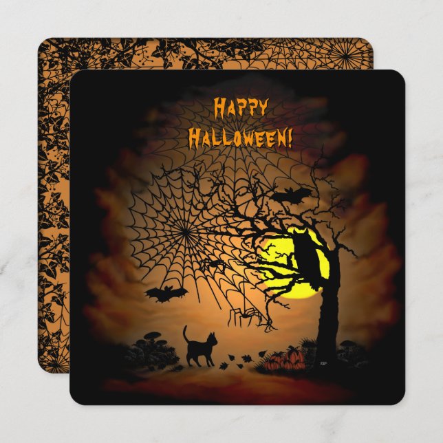 Noite de Halloween, Feliz Halloween! Menu (Frente/Verso)