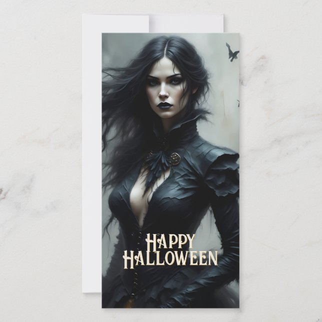 Noite de Halloween Gótica de Mistério (Frente)