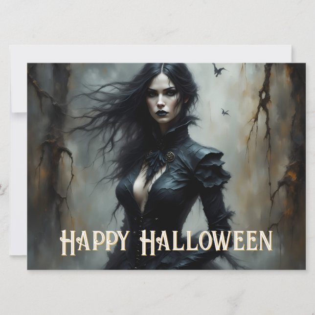 Noite de Halloween Gótica de Mistério (Frente)