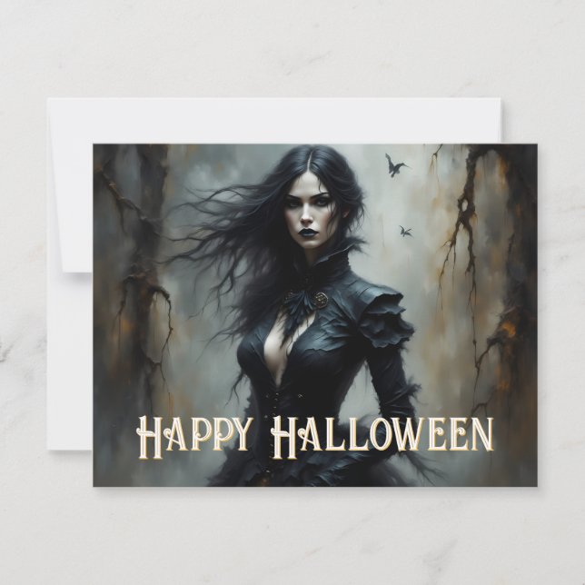 Noite de Halloween Gótica de Mistério (Frente)