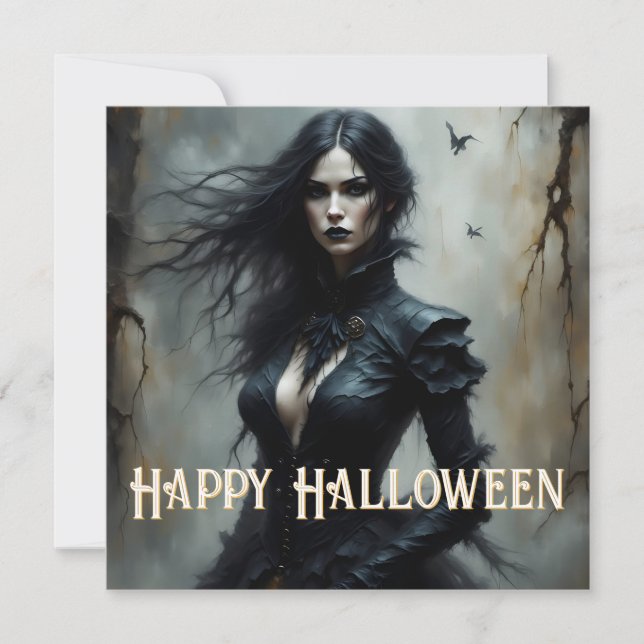 Noite de Halloween Gótica de Mistério (Frente)