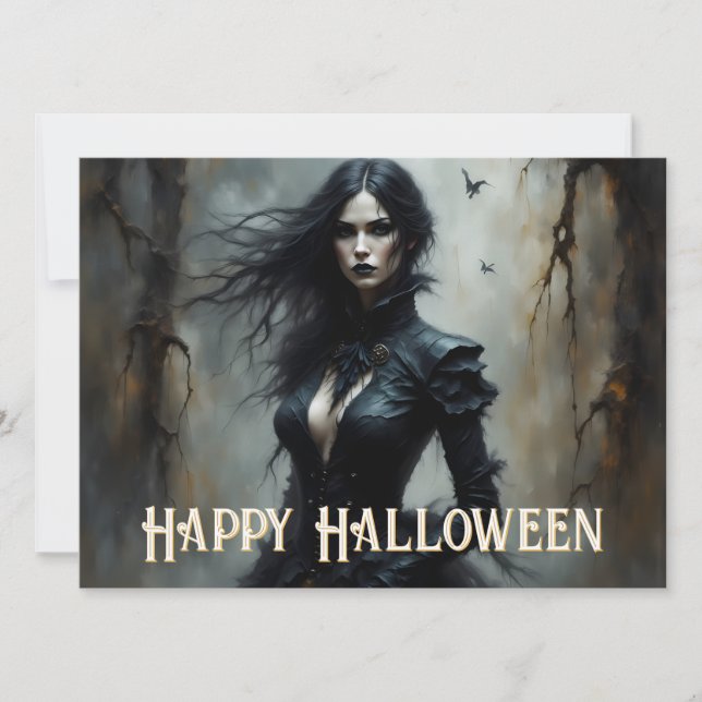 Noite de Halloween Gótica de Mistério (Frente)