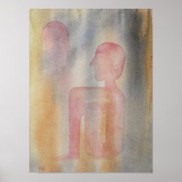 Noite De Impressão De Aquarela De Lua Vermelha