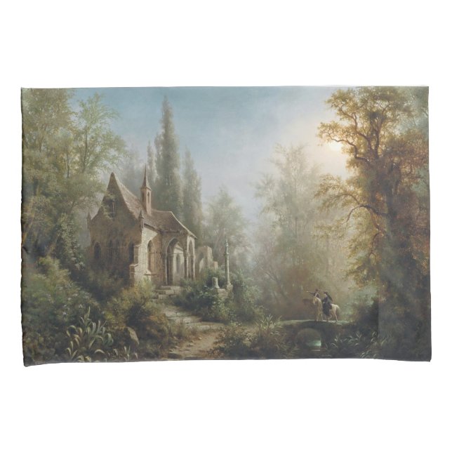 Noite de Lua sobre Capela e Cavaleiros (Frente-Direita)