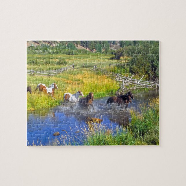 Noite de Natal. Quebra-cabeça de serra (Horizontal)