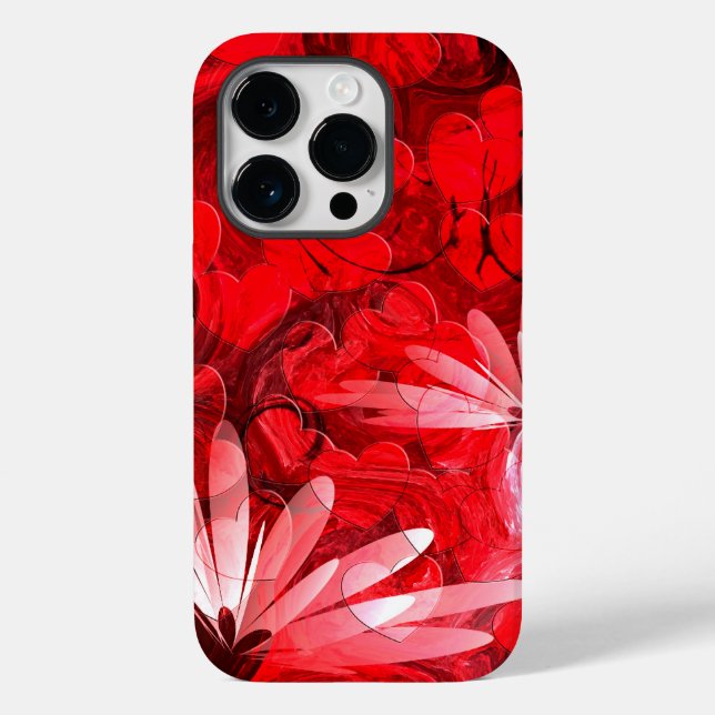 "Noite De Verão Quente" Abstrato Floral Vermelho E (Verso)