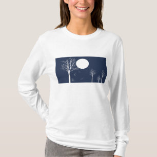 Noite do inverno com Lua cheia - t-shirt do