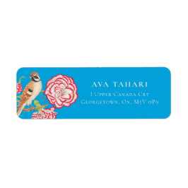 Noite e Flores - Etiqueta personalizável