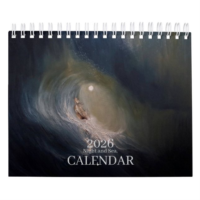 Noite e Mar. Calendário 2026 (Capa)