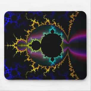 Noite elétrica Mousepad de Mandelbrot do Fractal