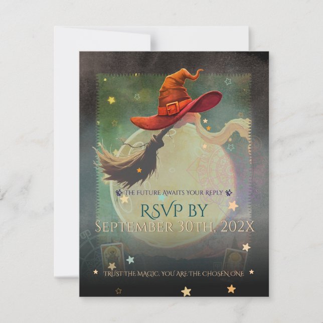 Noite Encantadora Celestial Halloween RSVP (Frente)